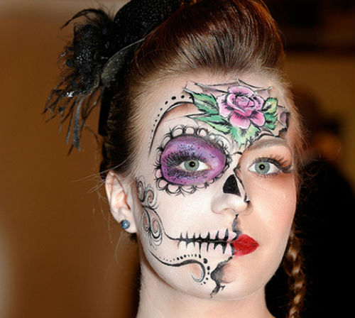 Ужасающе красивый макияж на Хэллоуин (идеи воплощения на фото и видео)