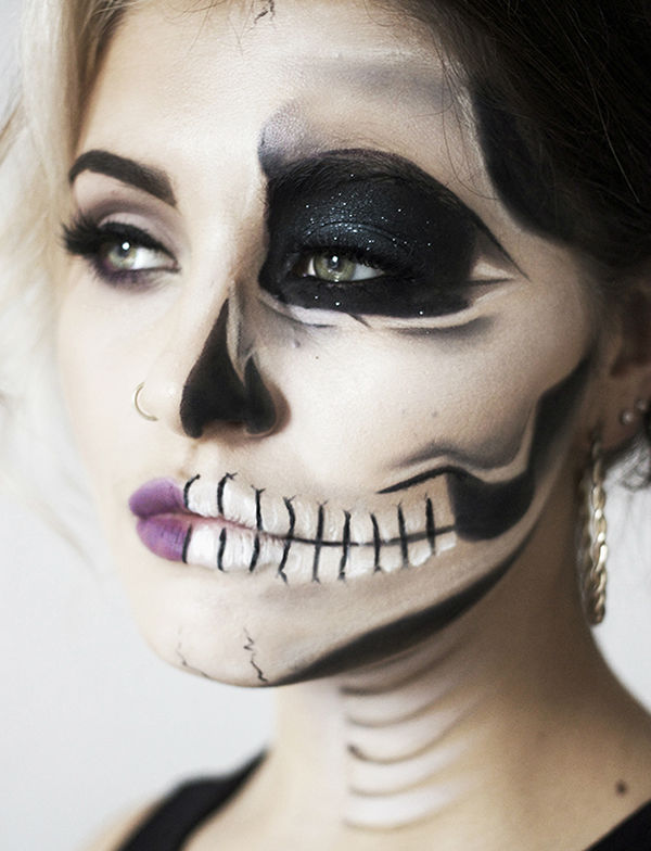 Ужасающе красивый макияж на Хэллоуин (идеи воплощения на фото и видео)