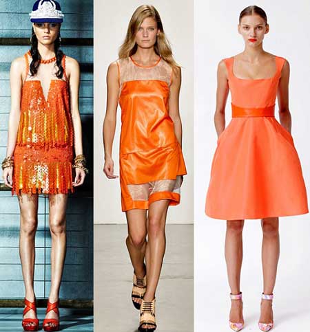 оранжевые платья 2013 фото